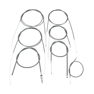 MF7303 Kit Trasmissione 8pz Cavi Guaina Grigia Vespa PX 125 150 200 Prima Serie