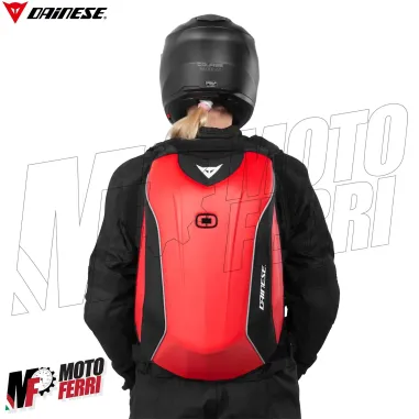 MF4653 Zaino Moto Dainese D-Mach Backpack 22 Litri Rosso Rigido porta PC Scarpe