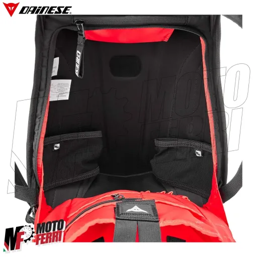 MF4653 Zaino Moto Dainese D-Mach Backpack 22 Litri Rosso Rigido porta PC Scarpe