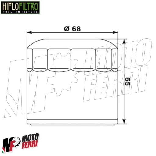 MF1674 Filtro Olio Hiflo HF191 per Benelli TRK 502 / X - Leoncino / Trail 500
