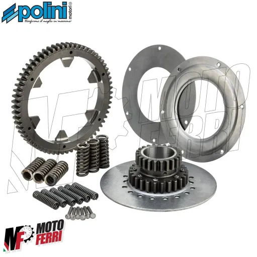 MF7310 Kit Primaria Polini Ingranaggi Lunghi 23/64 Dritti a 6 Molle Vespa PX 200