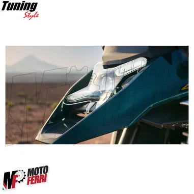 MF7331 Protezione Copertura Faro Led per BMW R 1300 GS Trasparente Anti Sassi