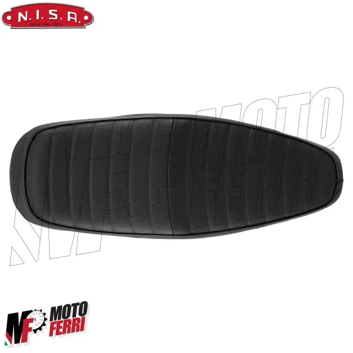 MF7337 Sella Nisa Wave Vespa PX 125 150 200 PE Arcobaleno Disco in Pelle Nera