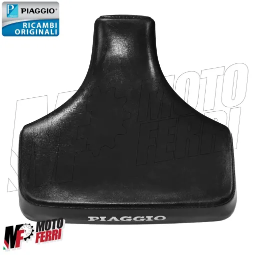MF7318 Sella Monoposto Originale Piaggio Si 50 Pelle Nera Attacco Rettangolare
