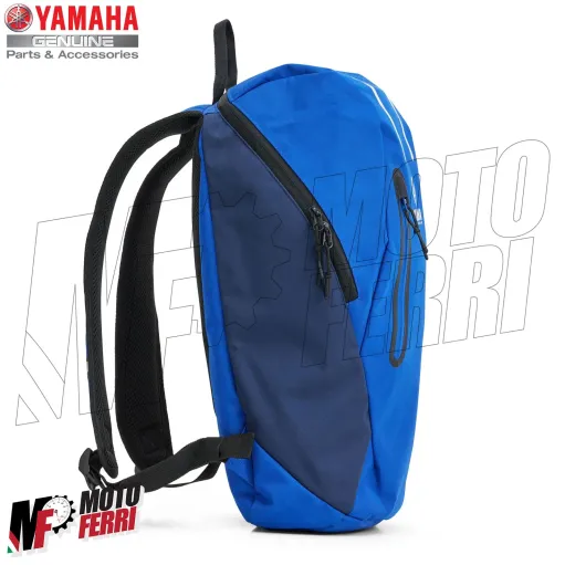 Zaino Yamaha Moto Blu Backpack Paddock Blu Nero Bianco Originale 35L