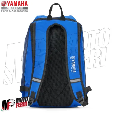 Zaino Yamaha Moto Blu Backpack Paddock Blu Nero Bianco Originale 35L
