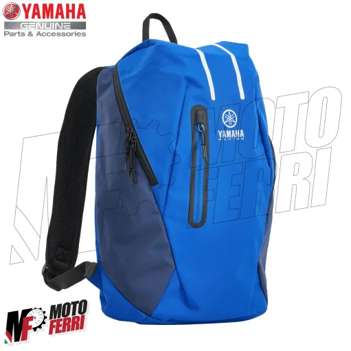 Zaino Yamaha Moto Blu Backpack Paddock Blu Nero Bianco Originale 35L
