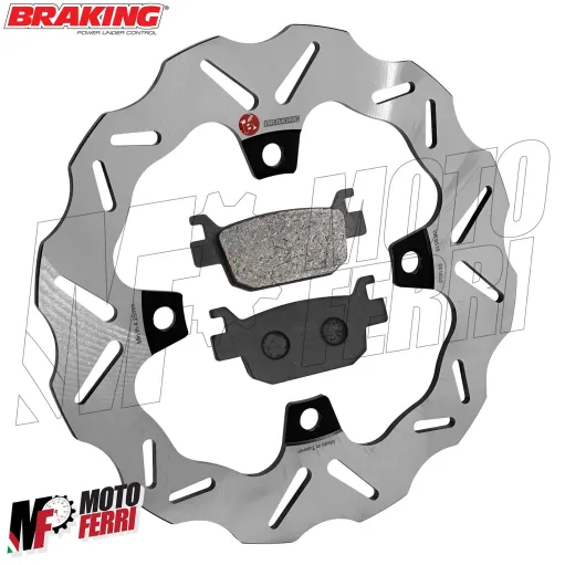 MF7372 Disco Freno Posteriore Honda Sh 350 (2021/2024) Braking Wave + Pastiglie