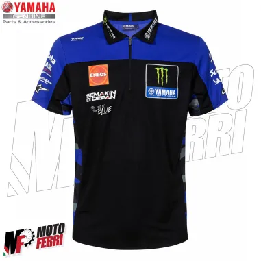 MF7378 Polo Yamaha Monster Energy VR46 MotoGP Pro Replica da Uomo Originale