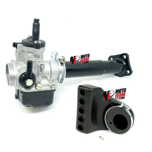 MF1082 - Carburatore PHBL 24 + Collettore + Filtro Racing Ape 50 Motore 125 130