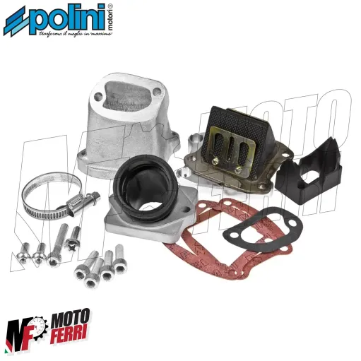 Collettore Aspirazione Lamellare Cilindro Girato Polini Vespa 125 PK S XL 3 Fori