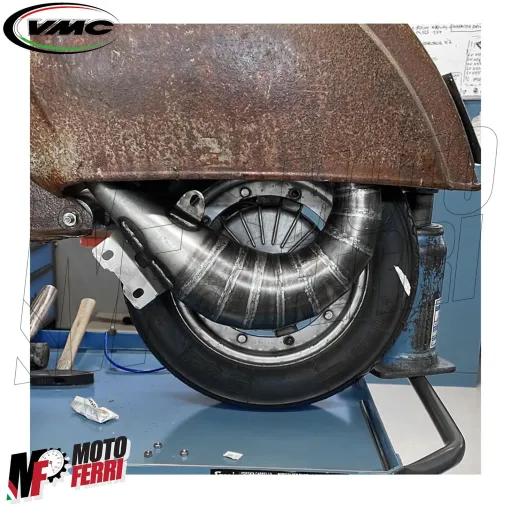 MF7387 Marmitta VMC Fury S1 per Vespa 50 125 Special ET3 PK Motore 130 135 144