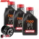 MF7391 Tagliando CF Moto MT 650 2019/2024 - 3 Olio Motul 7100 10W40 + Filtro