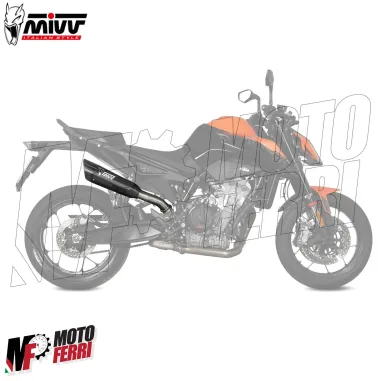 MF7394 Scarico Marmitta KTM 890 Duke 2020/2024 - MIVV X-M5 Omologato Black Inox