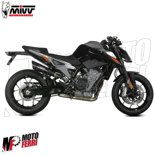 MF7394 Scarico Marmitta KTM 790 Duke 2018/2024 - MIVV X-M5 Omologato Black Inox