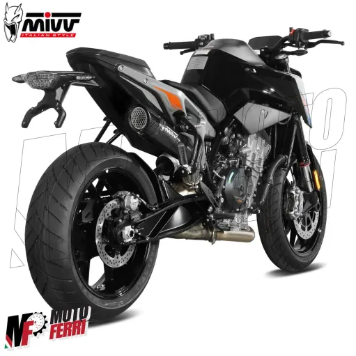 MF7394 Scarico Marmitta KTM 790 Duke 2018/2024 - MIVV X-M5 Omologato Black Inox