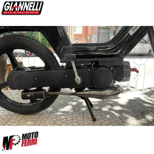 Marmitta Piaggio SI 50 Mix Giannelli Fire Vintage Serpentone Silenziatore Nero