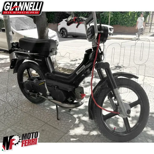 Marmitta Piaggio SI 50 Mix Giannelli Fire Vintage Serpentone Silenziatore Nero