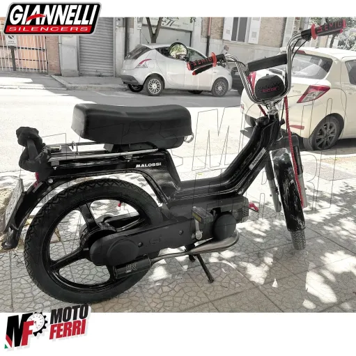 Marmitta Piaggio SI 50 Mix Giannelli Fire Vintage Serpentone Silenziatore Nero