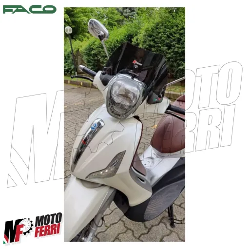MF2555 Cupolino Spoiler Nero Fume Faco Piaggio Beverly 125 300 350 mod 2010-2020
