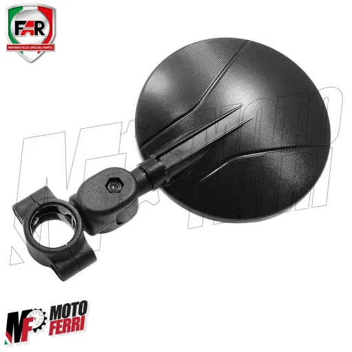 MF3312 Mini Specchietto FAR Moto Cross Enduro Ribaltabile Pieghevole Omologato