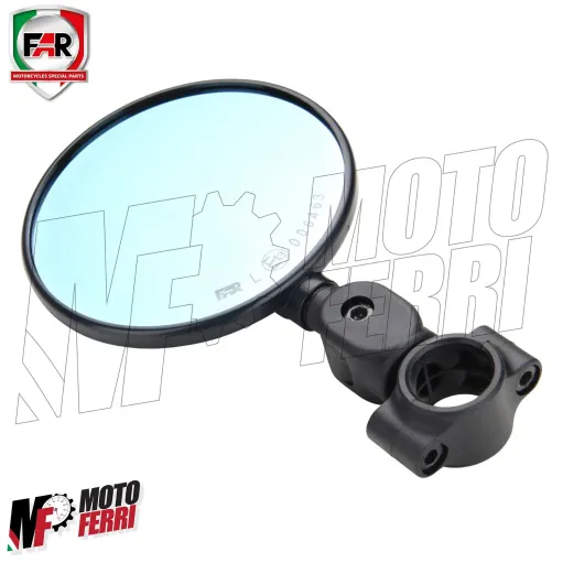 MF3312 Mini Specchietto FAR Moto Cross Enduro Ribaltabile Pieghevole Omologato