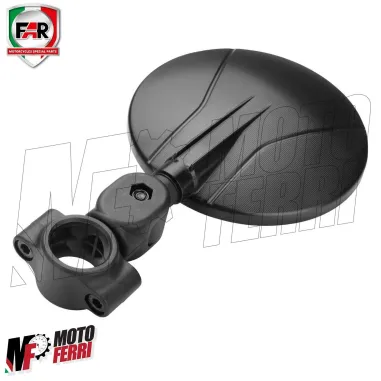 MF3312 Mini Specchietto FAR Moto Cross Enduro Ribaltabile Pieghevole Omologato