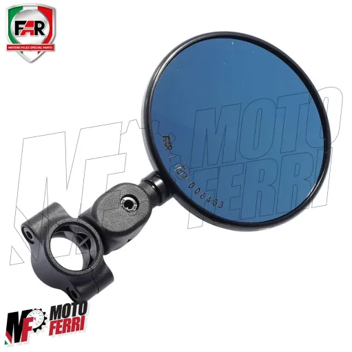 MF6632 Mini Specchietto Pieghevole FAR Carbon Look Moto Cross Enduro Omologato