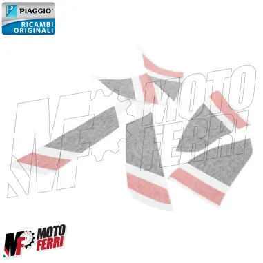 MF0451 Adesivi Grafica Vespa GTS 125 300 Super Sport 2023 2024 Nero Arancione