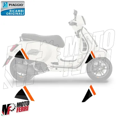 MF0451 Adesivi Grafica Vespa GTS 125 300 Super Sport 2023 2024 Nero Arancione
