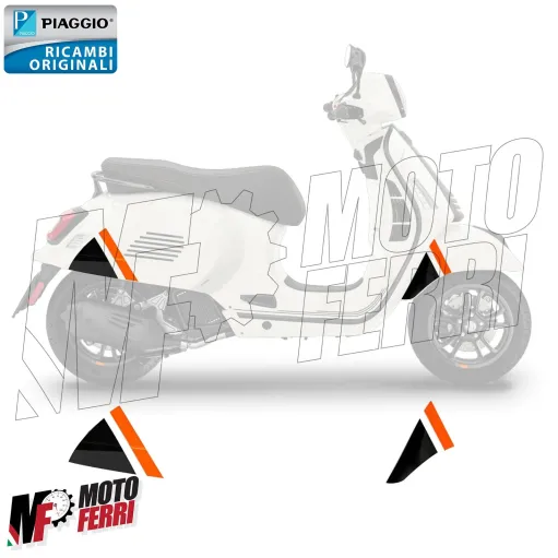 MF0451 Adesivi Grafica Vespa GTS 125 300 Super Sport 2023 2024 Nero Arancione
