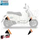 MF0451 Adesivi Grafica Vespa GTS 125 300 Super Sport 2023 2024 Nero Arancione