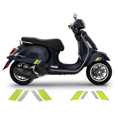 MF1344 Adesivi Grafica Vespa GTS 125 300 Super Tech 2023 2024 Grigio Verde