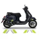MF1344 Adesivi Grafica Vespa GTS 125 300 Super Tech 2023 2024 Grigio Verde