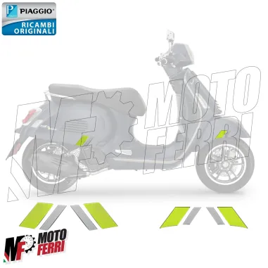 MF1344 Adesivi Grafica Vespa GTS 125 300 Super Tech 2023 2024 Grigio Verde