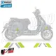 MF1344 Adesivi Grafica Vespa GTS 125 300 Super Tech 2023 2024 Grigio Verde