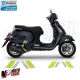 MF1344 Adesivi Grafica Vespa GTS 125 300 Super Tech 2023 2024 Grigio Verde