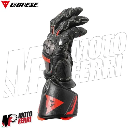 MF4111 Guanti Dainese Full Metal 6 Racing Pelle Titanio Carbonio Rosso/Nero