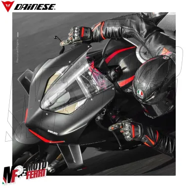 MF4111 Guanti Dainese Full Metal 6 Racing Pelle Titanio Carbonio Rosso/Nero