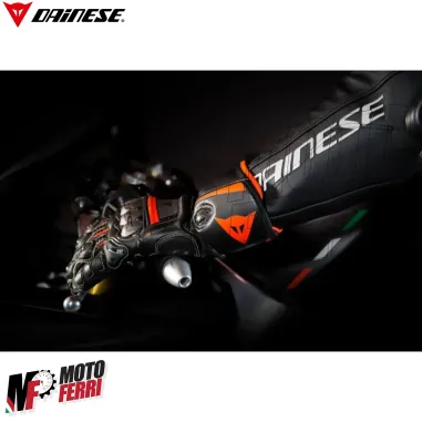 MF4111 Guanti Dainese Full Metal 6 Racing Pelle Titanio Carbonio Rosso/Nero