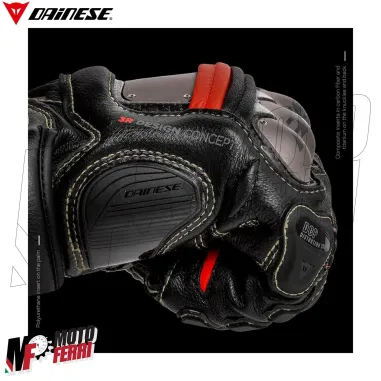 MF4111 Guanti Dainese Full Metal 6 Racing Pelle Titanio Carbonio Rosso/Nero