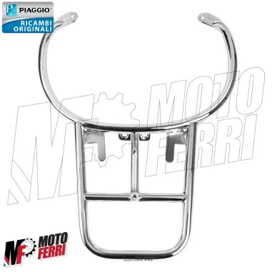 MF6505 Portapacchi Posteriore Cromato Originale Vespa GTS 125 300 310 2005/2025