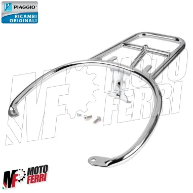 MF6505 Portapacchi Posteriore Cromato Originale Vespa GTS 125 300 310 2005/2025