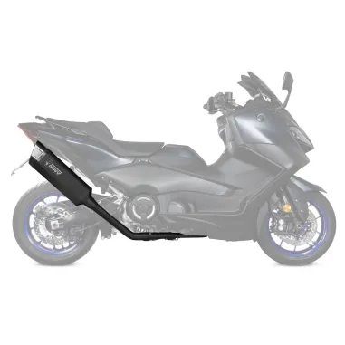 MF7417 Scarico Marmitta Completo MIVV SR-1 TMAX 560 - 2022 2023 2024 Nero Inox