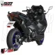MF7417 Scarico Marmitta Completo MIVV SR-1 TMAX 560 - 2022 2023 2024 Nero Inox
