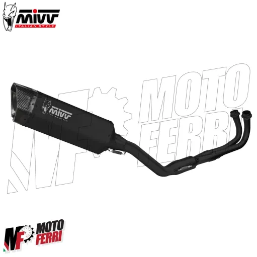 MF7417 Scarico Marmitta Completo MIVV SR-1 Tmax 560 mod 2022 2023 2024 Nero Inox