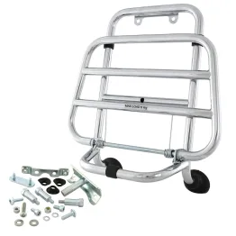 MF3047 Portapacchi Anteriore Cromo Originale Piaggio Vespa 125 250 300 GTS GT GTV Super Sport dal 2003 al 2018
