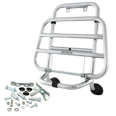 MF3047 Portapacchi Anteriore Cromo Originale Piaggio Vespa 125 250 300 GTS GT GTV Super Sport dal 2003 al 2018