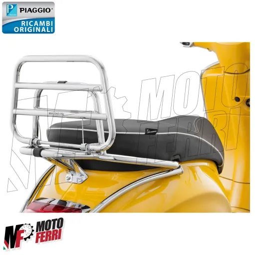 MF7418 Portapacchi Posteriore Cromo Originale Vespa Primavera Sprint 50 125 150