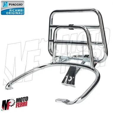 MF7418 Portapacchi Posteriore Cromo Originale Vespa Primavera Sprint 50 125 150